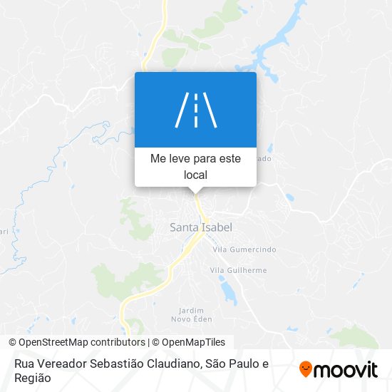 Rua Vereador Sebastião Claudiano mapa