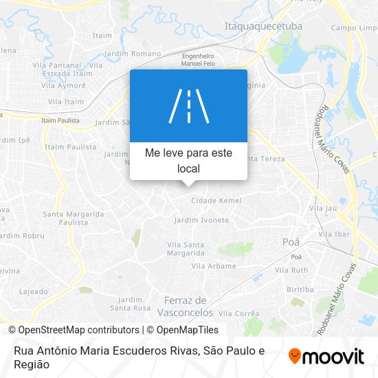 Rua Antônio Maria Escuderos Rivas mapa