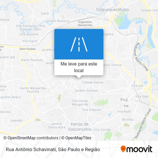 Rua Antônio Schavinati mapa