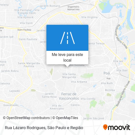 Rua Lázaro Rodrigues mapa
