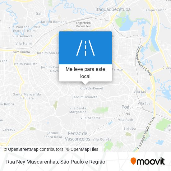 Rua Ney Mascarenhas mapa