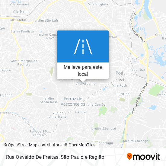 Rua Osvaldo De Freitas mapa