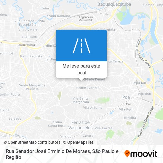 Rua Senador José Erminio De Moraes mapa