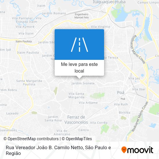 Rua Vereador João B. Camilo Netto mapa