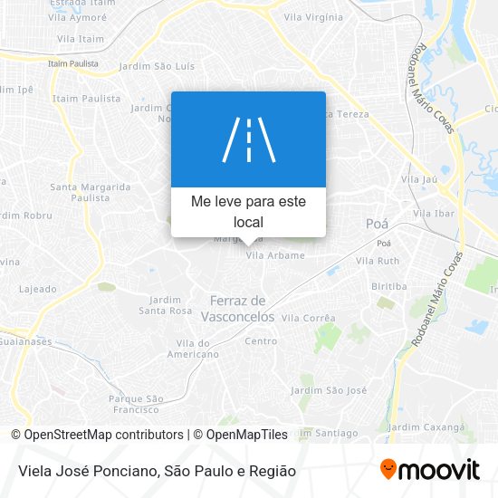 Viela José Ponciano mapa