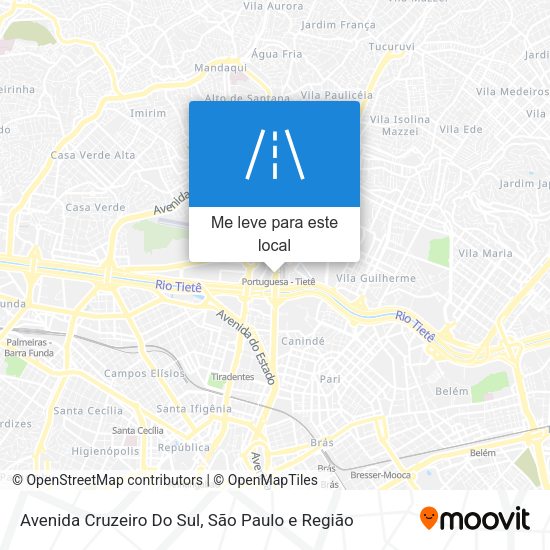 Avenida Cruzeiro Do Sul mapa