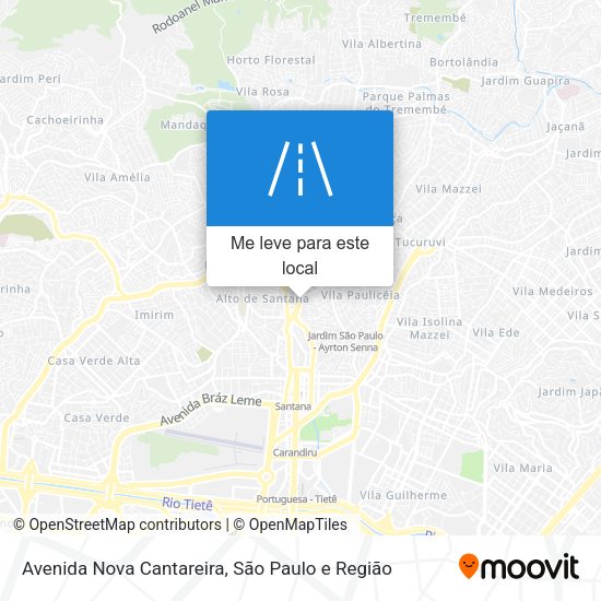 Avenida Nova Cantareira mapa