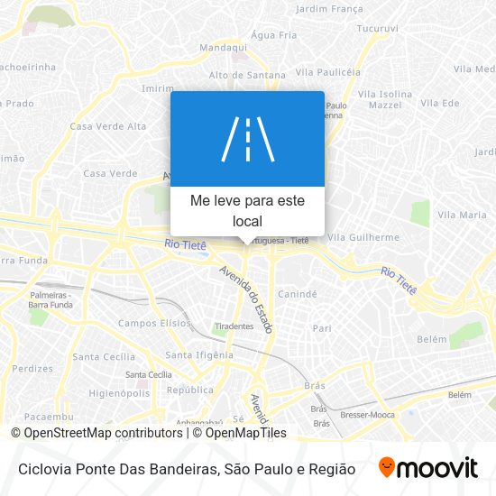 Ciclovia Ponte Das Bandeiras mapa