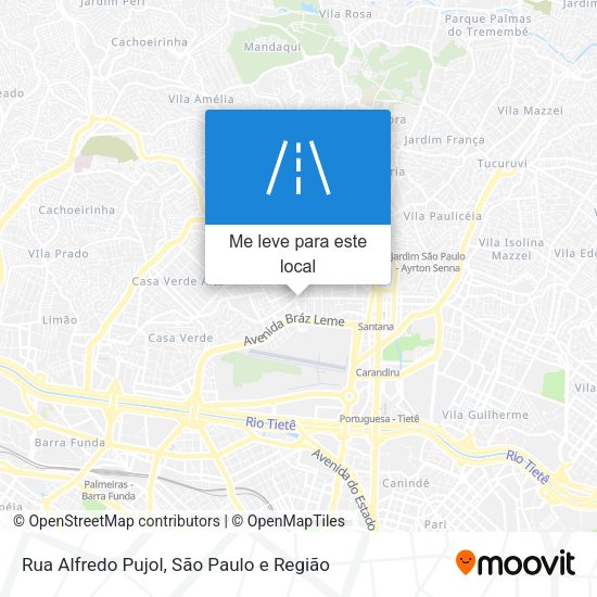Rua Alfredo Pujol mapa