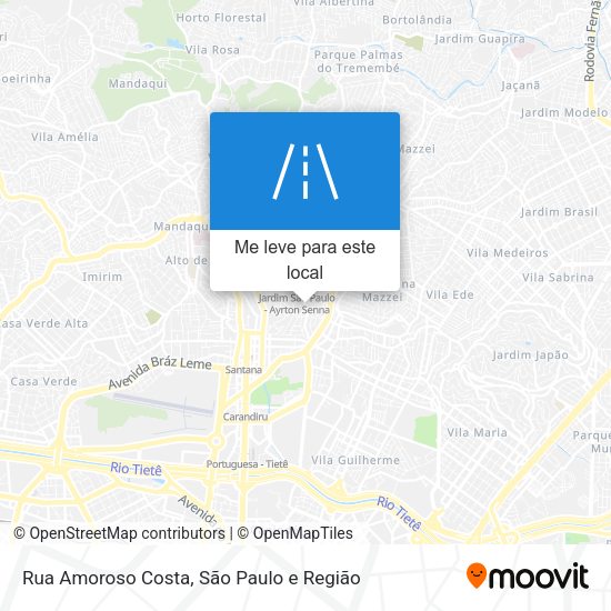 Rua Amoroso Costa mapa