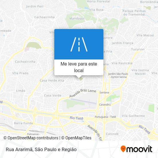 Rua Ararimã mapa