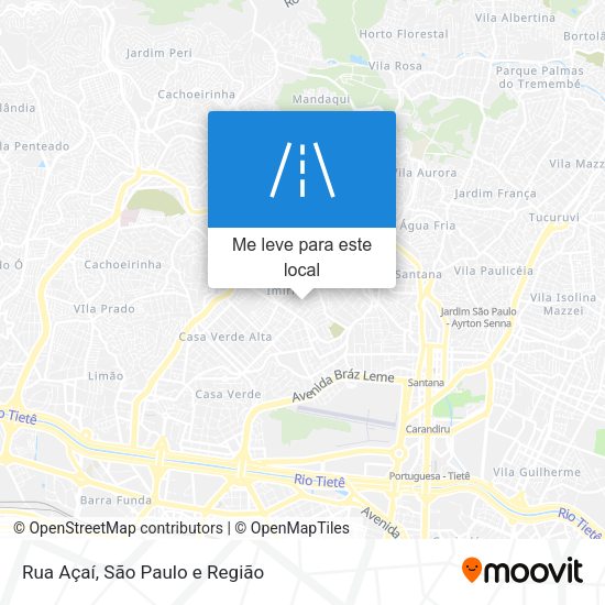 Rua Açaí mapa