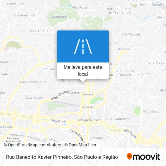 Rua Benedito Xavier Pinheiro mapa
