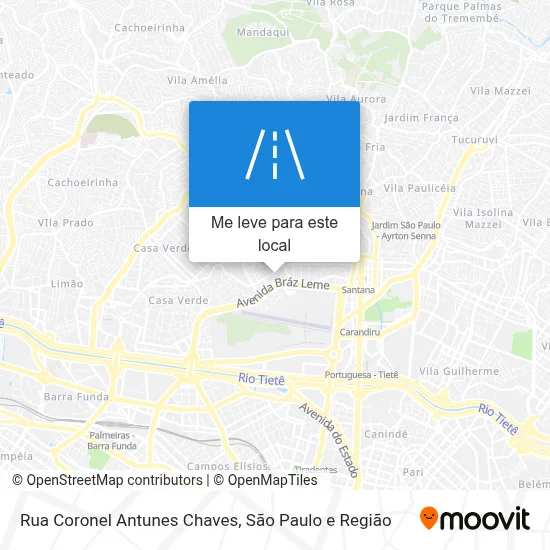 Rua Coronel Antunes Chaves mapa