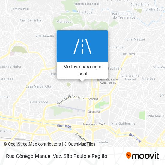 Rua Cônego Manuel Vaz mapa
