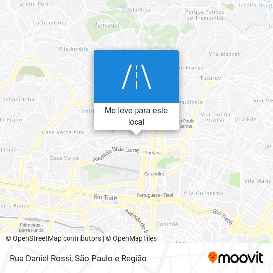 Rua Daniel Rossi mapa