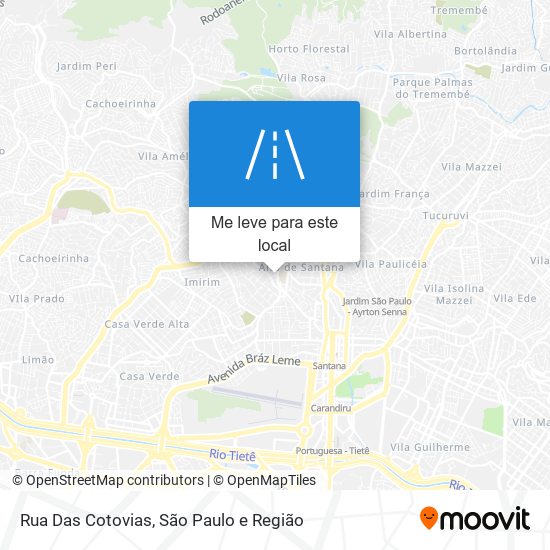 Rua Das Cotovias mapa