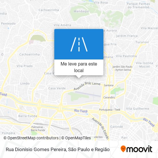 Rua Dionísio Gomes Pereira mapa