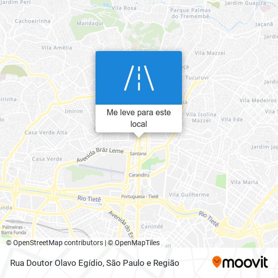 Rua Doutor Olavo Egídio mapa