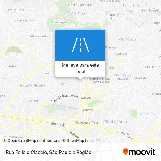 Rua Felício Ciaccio mapa