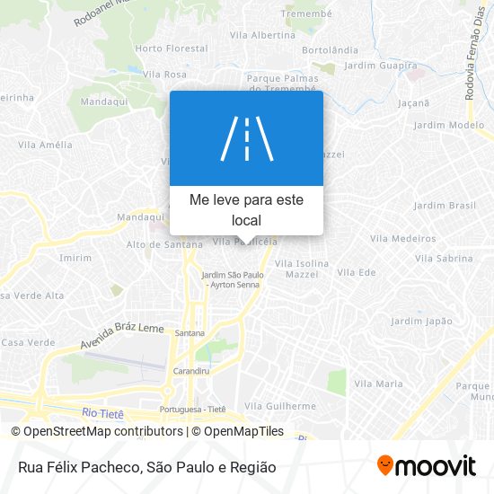 Rua Félix Pacheco mapa