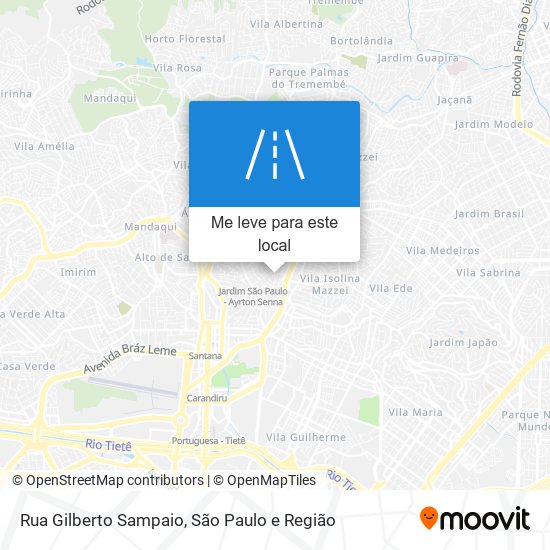 Rua Gilberto Sampaio mapa