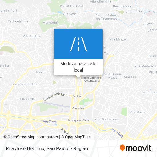 Rua José Debieux mapa