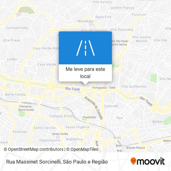 Rua Massinet Sorcinelli mapa