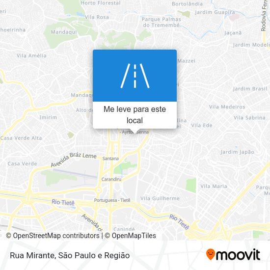 Rua Mirante mapa