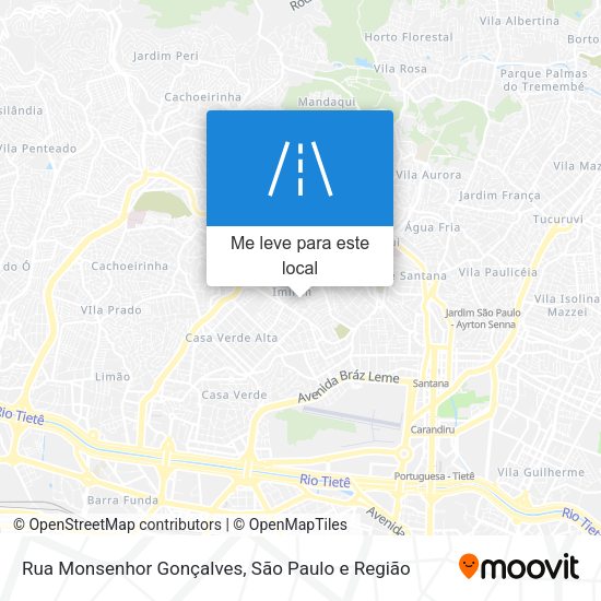Rua Monsenhor Gonçalves mapa
