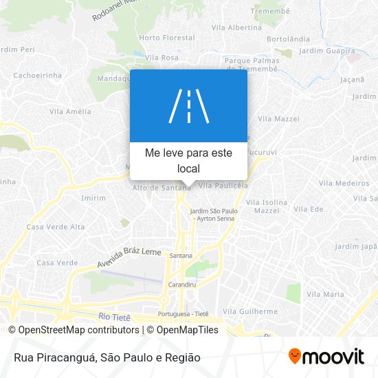 Rua Piracanguá mapa