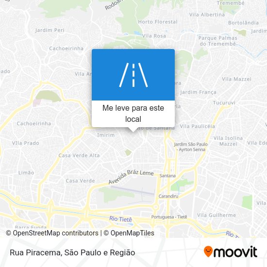 Rua Piracema mapa