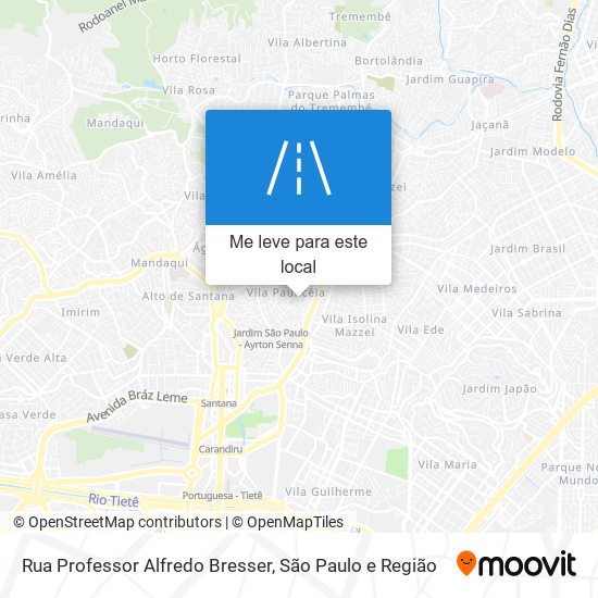 Rua Professor Alfredo Bresser mapa