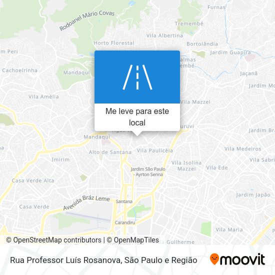 Rua Professor Luís Rosanova mapa