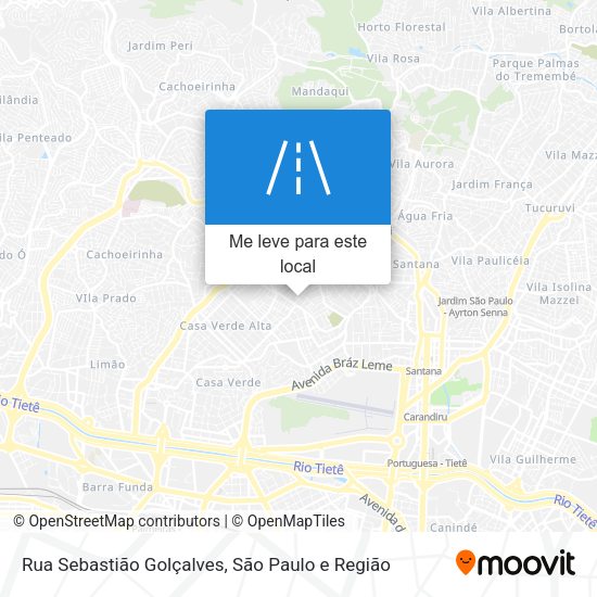 Rua Sebastião Golçalves mapa