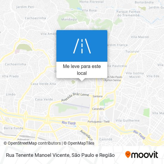 Rua Tenente Manoel Vicente mapa