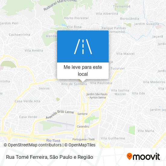 Rua Tomé Ferreira mapa