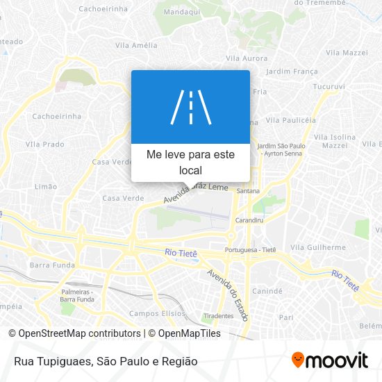 Rua Tupiguaes mapa