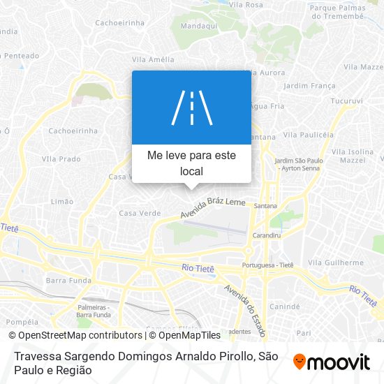 Travessa Sargendo Domingos Arnaldo Pirollo mapa