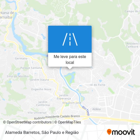 Alameda Barretos mapa