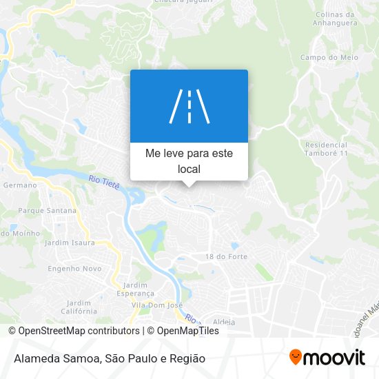 Alameda Samoa mapa