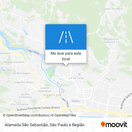 Alameda São Sebastião mapa