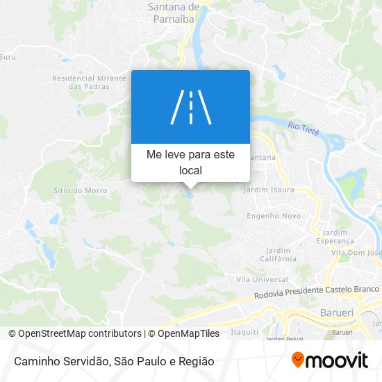 Caminho Servidão mapa