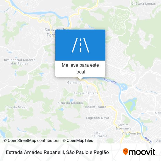 Estrada Amadeu Rapanelli mapa