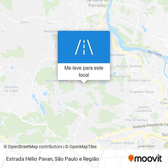 Estrada Hélio Pavan mapa