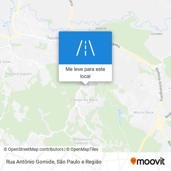 Rua Antônio Gomide mapa