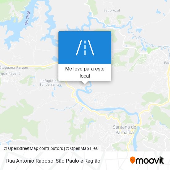 Rua Antônio Raposo mapa