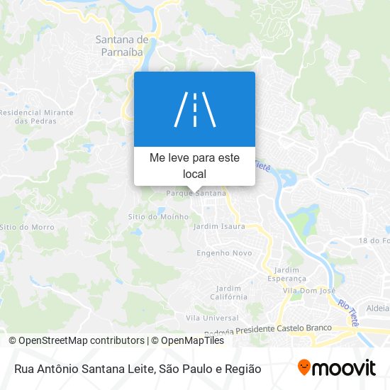 Rua Antônio Santana Leite mapa