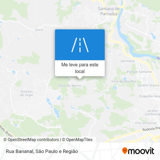 Rua Bananal mapa