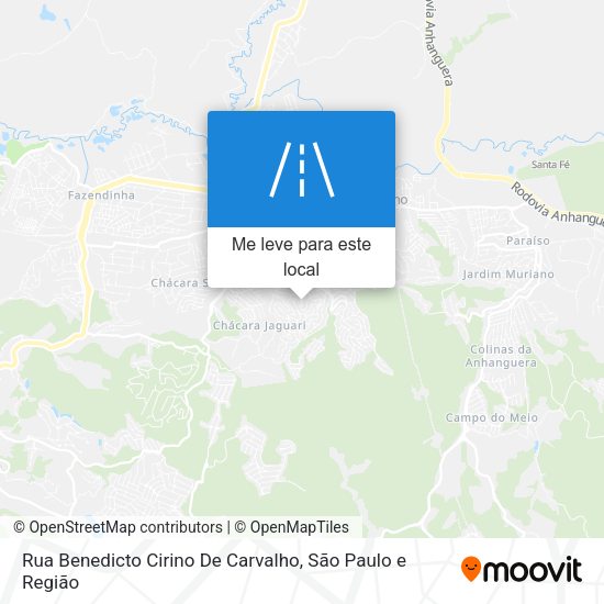 Rua Benedicto Cirino De Carvalho mapa